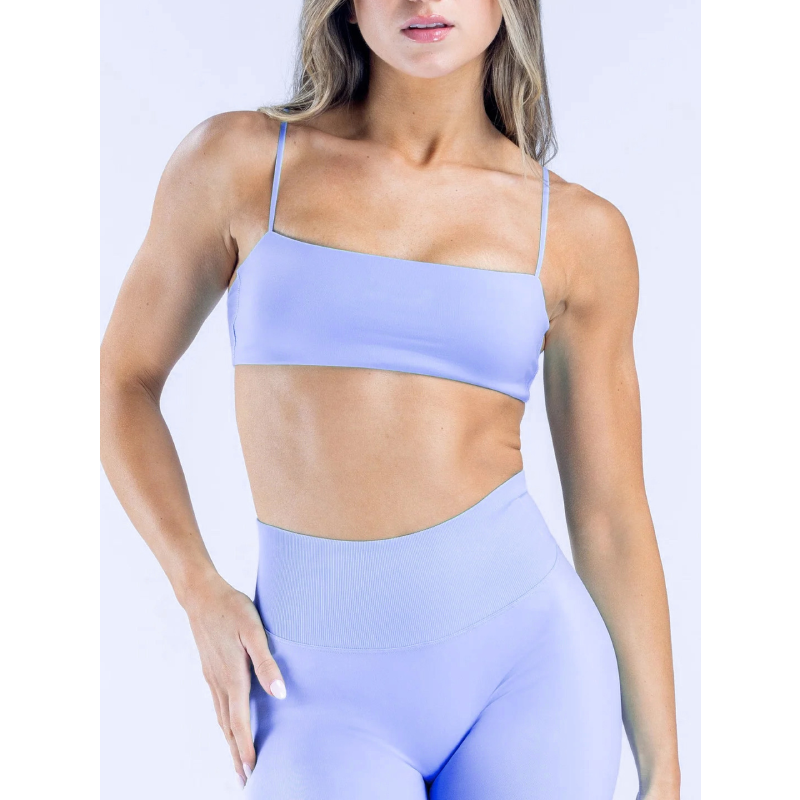 TKITK Women Yoga Sports Bra U Shape Simple Strap Tube Top Fitness Athletic Activewear