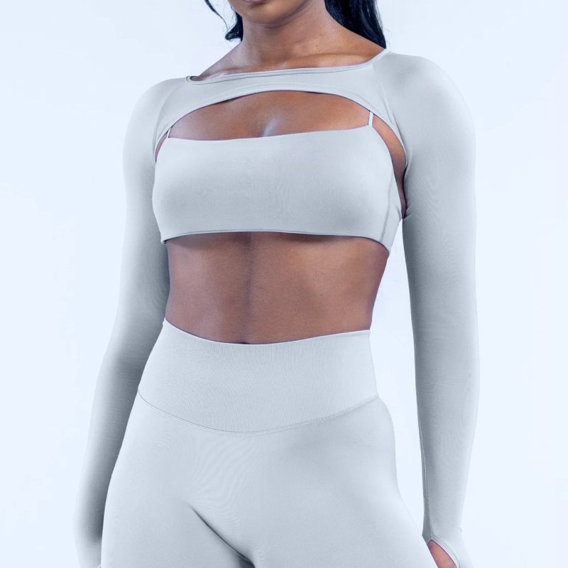 TKITK Women Shawl Bra 2 Piece Outfit Yoga Workout Fitness 2Pcs Tops Athletic Sports Activewear Tops