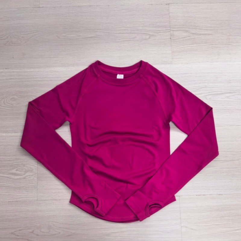 TKITK Long Sleeve Top Womens Gym Clothes Seamless Slim Fitness Yoga Clothes Sport T-Shirt Quick Dry Running Workout Shirts