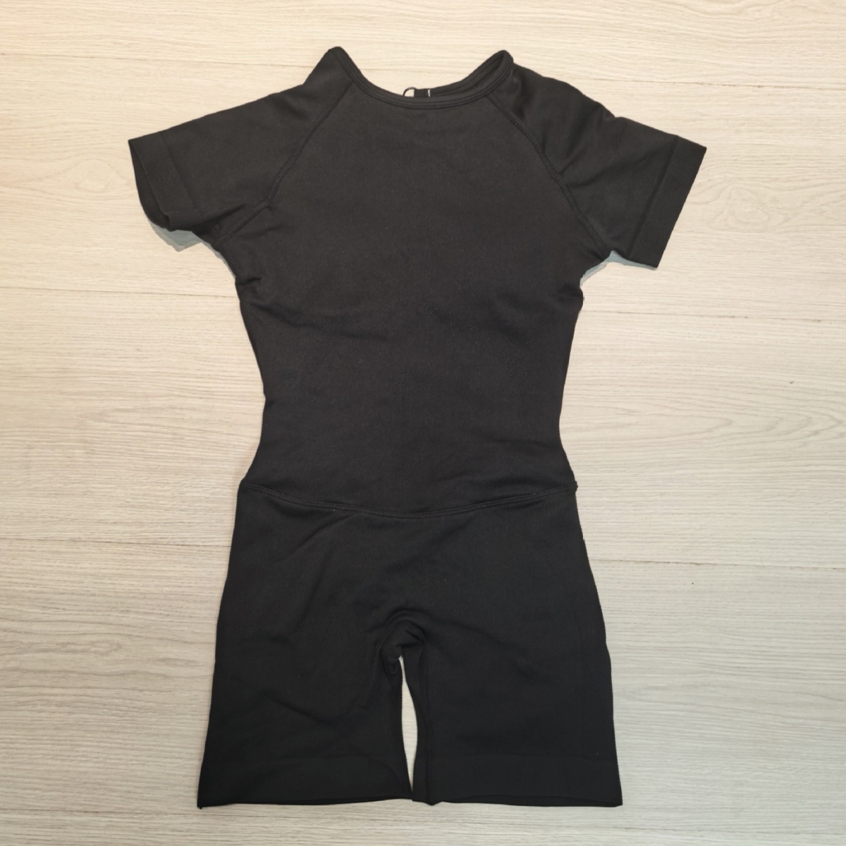 TKITK Short Sleeve Womens Gym Clothes Seamless Yoga Fitness Workout Short Jumpsuit Backless Set Gym Sportswear Clothes
