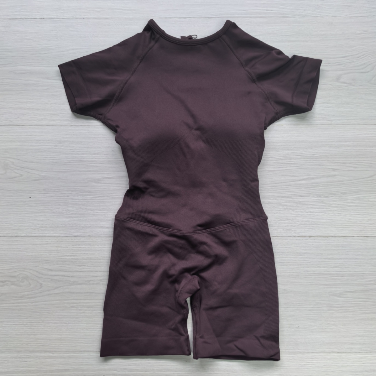 TKITK Short Sleeve Womens Gym Clothes Seamless Yoga Fitness Workout Short Jumpsuit Backless Set Gym Sportswear Clothes