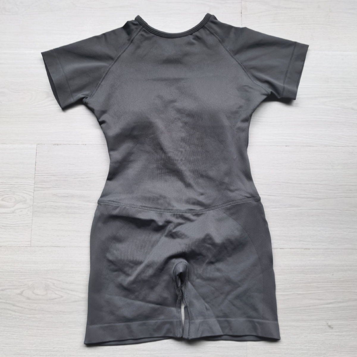 TKITK Short Sleeve Womens Gym Clothes Seamless Yoga Fitness Workout Short Jumpsuit Backless Set Gym Sportswear Clothes