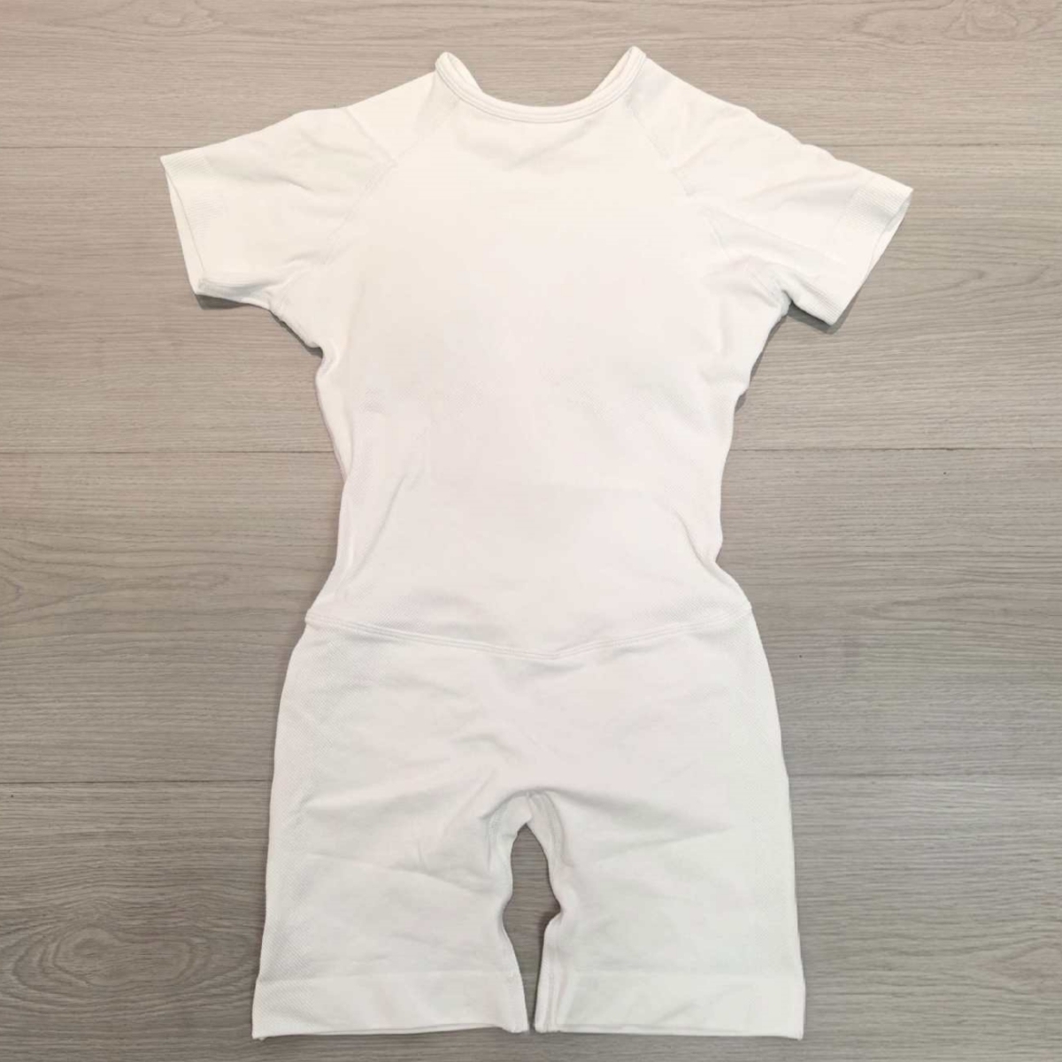 TKITK Short Sleeve Womens Gym Clothes Seamless Yoga Fitness Workout Short Jumpsuit Backless Set Gym Sportswear Clothes