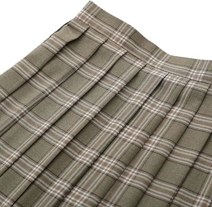 Womens Japanese School Girl JK Skirt Costume,Summer School Uniform Set,Sexy Sailor Cosplay Costumes,Halloween Uniform,Mini Plaid Skirt Shirt with Bow Tie