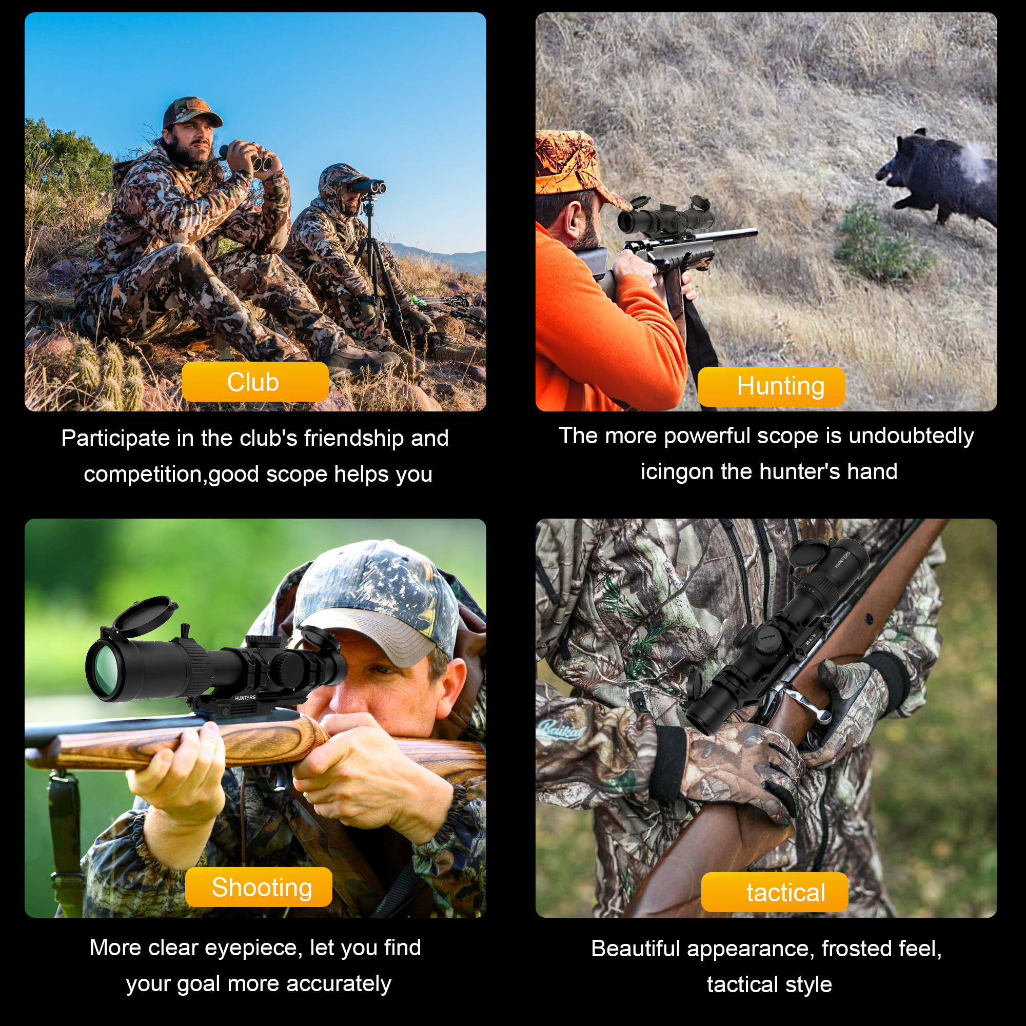 Hunters FFP 1-6X26 mm Waterproof Fog-Proof Rugged Tactical Hunting Scope