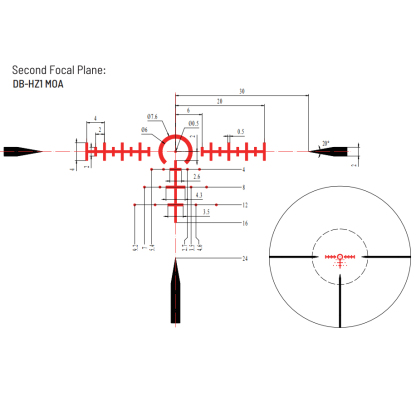 Techhunters 1-6x24 Second Focal Plane LPVO 30mm Rifle Scope Waterproof Fog-Proof Rugged Tactical Hunting  