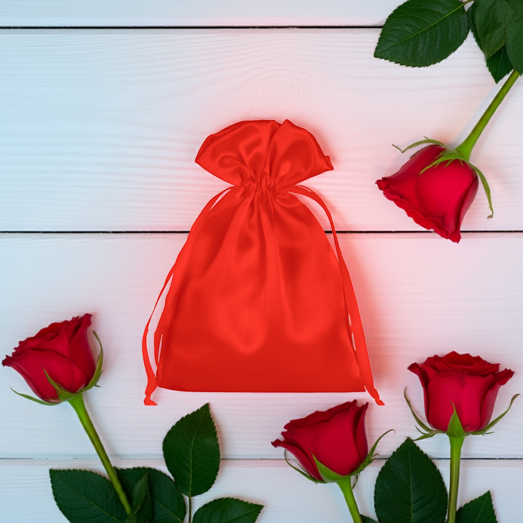 Small Satin Gift Pouches Bags with Drawstring for Baby Shower Birthday Wedding