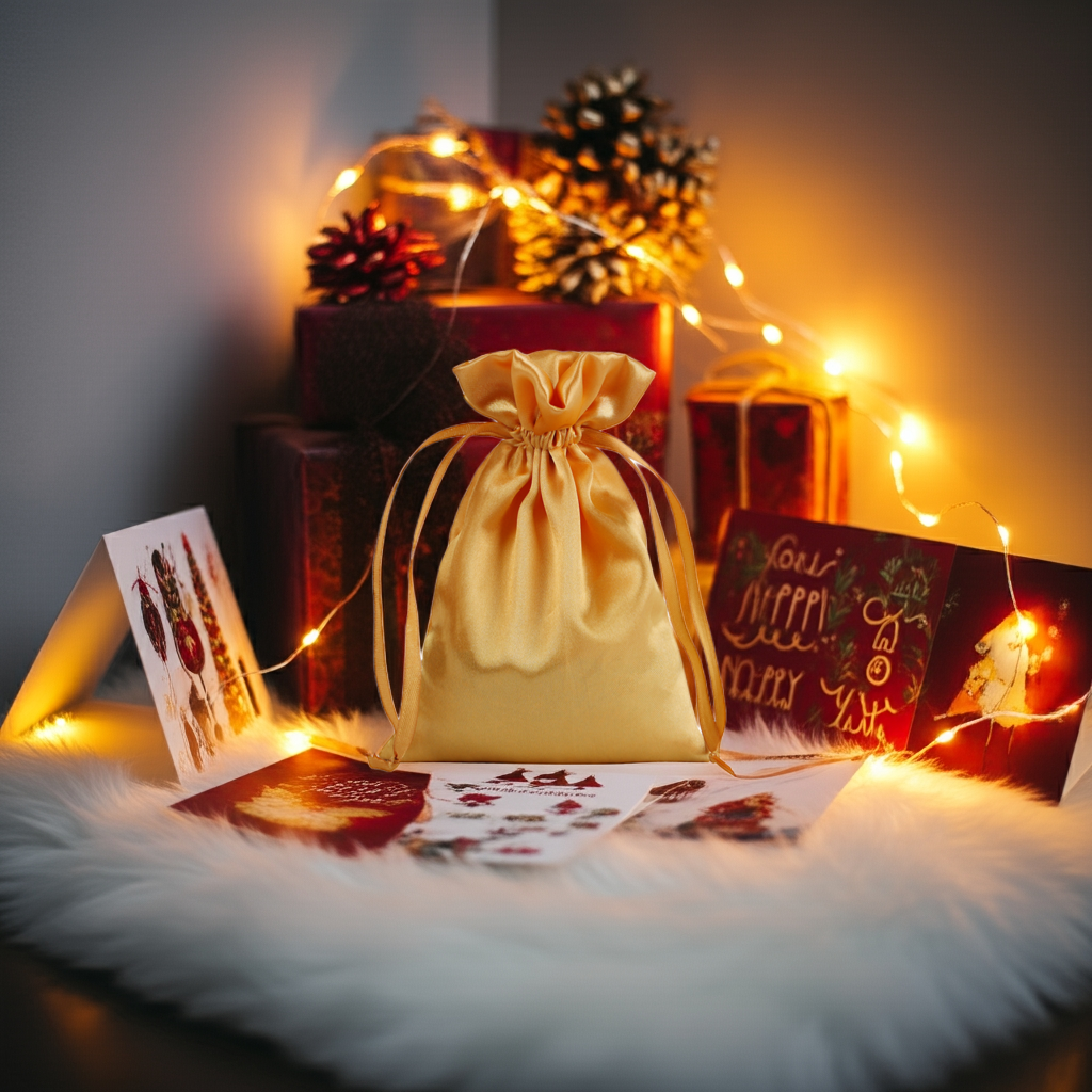 Small Satin Gift Pouches Bags with Drawstring for Baby Shower Birthday Wedding