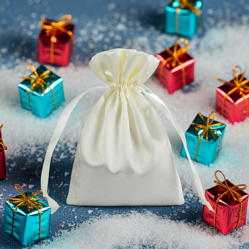 Small Satin Gift Pouches Bags with Drawstring for Baby Shower Birthday Wedding
