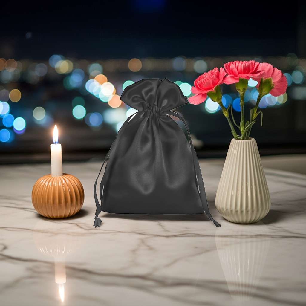 Small Satin Gift Pouches Bags with Drawstring for Baby Shower Birthday Wedding