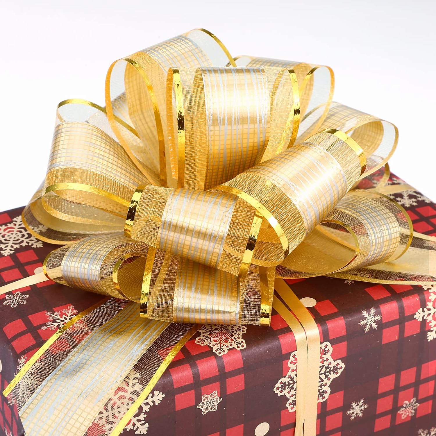 Pull Bow Gift Wrapping Bows, Pull Bow with Ribbon for Wedding Gift Baskets, Party Gift Wrap Bows, Presents Decorating Bows