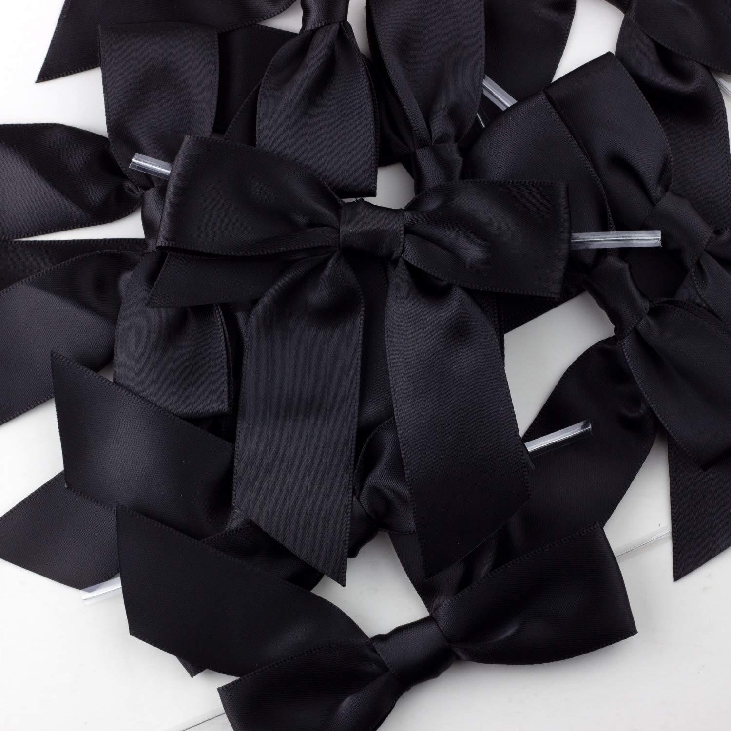 2.5Inch Satin Ribbon Twist Tie Bows for Gift Wrapping,30 Counts
