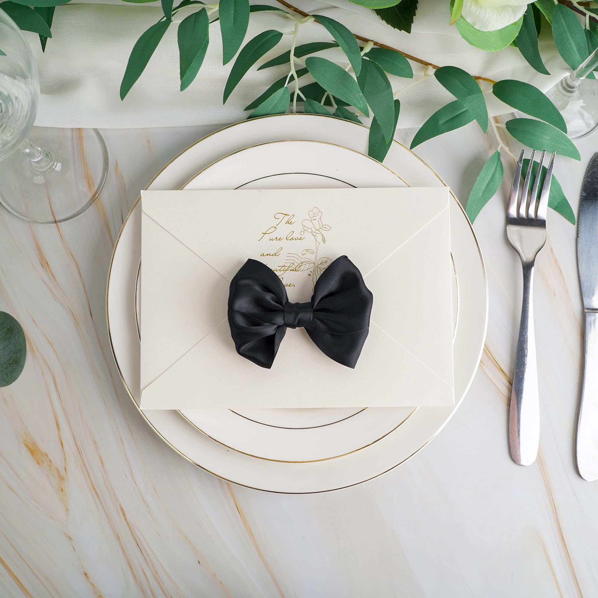 3.5inches Twist Tie Bows for Treat Bags Satin Ribbon Bows for Crafts, 25 Packs