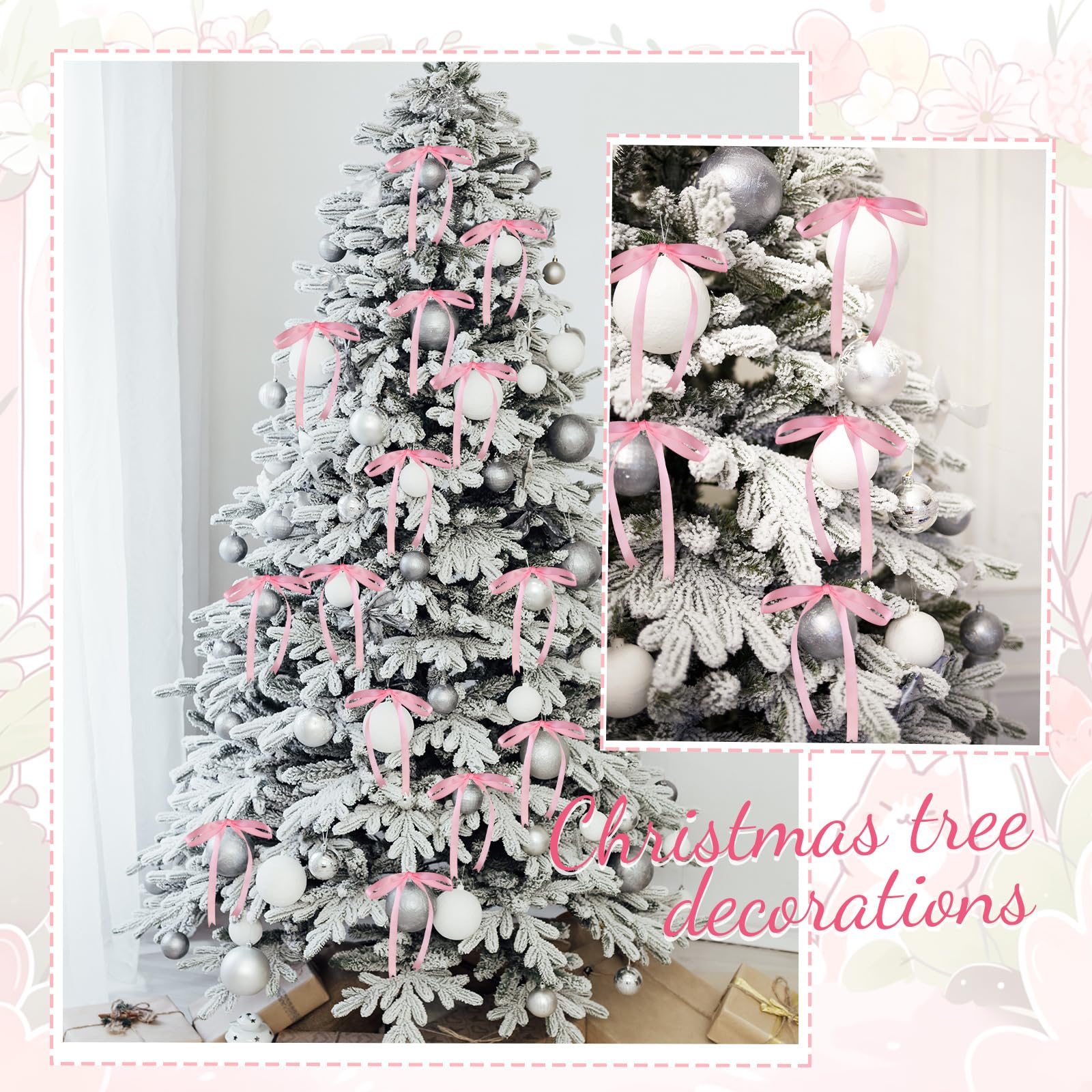 Ribbon Bows Satin Twist Tie Bows for Gift Wrapping,5x7 Inch,50 Counts