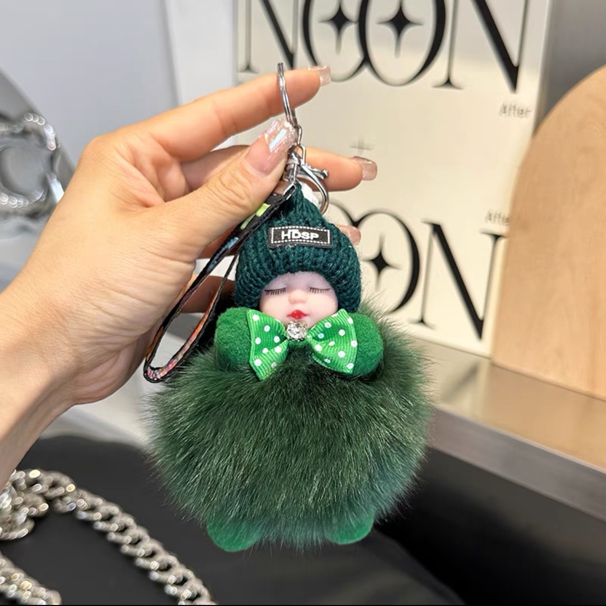 Outfit 101 【Fox Fur】Cute Plush Fox Keychain - Car & Schoolbag Hanging Ornament | Couple Gift Plush Doll Decor