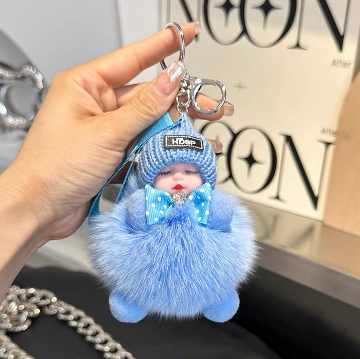 Outfit 101 【Fox Fur】Cute Plush Fox Keychain - Car & Schoolbag Hanging Ornament | Couple Gift Plush Doll Decor
