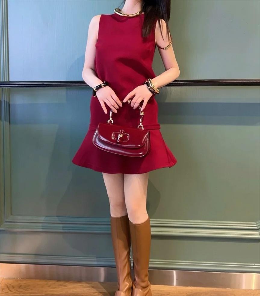 Gucc25SS Ruffle Tank Dress