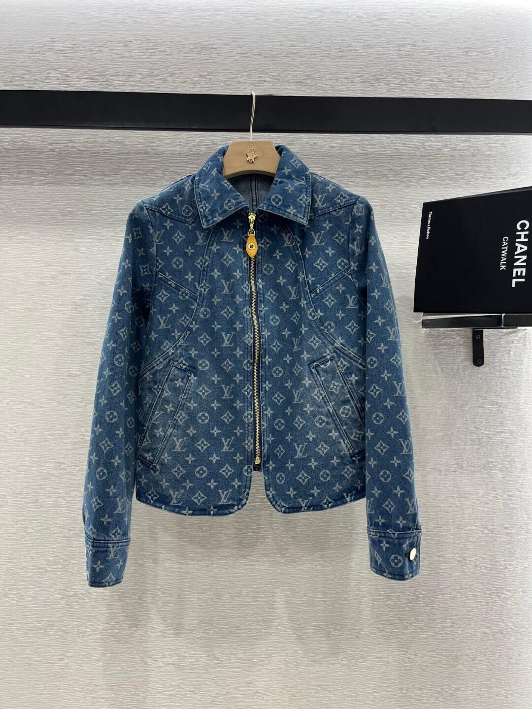 1V Jacquard Denim Jacket