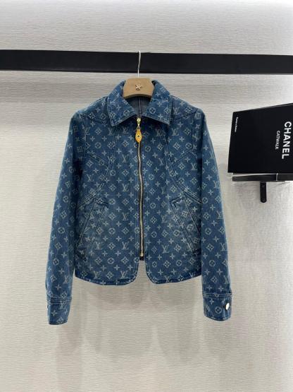 1V Jacquard Denim Jacket