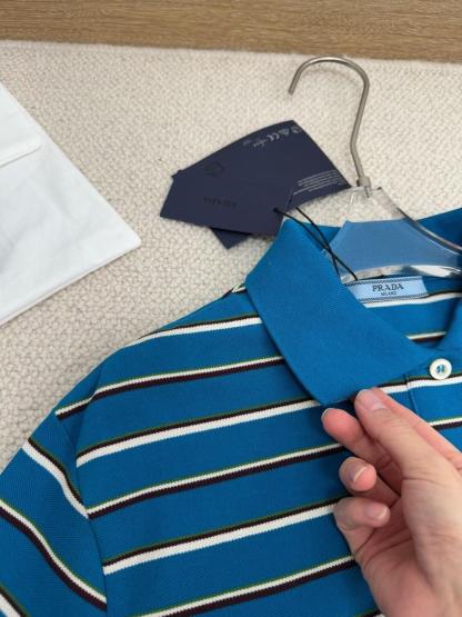 PRD Colorblocked Stripe Lapel Long Sleeve