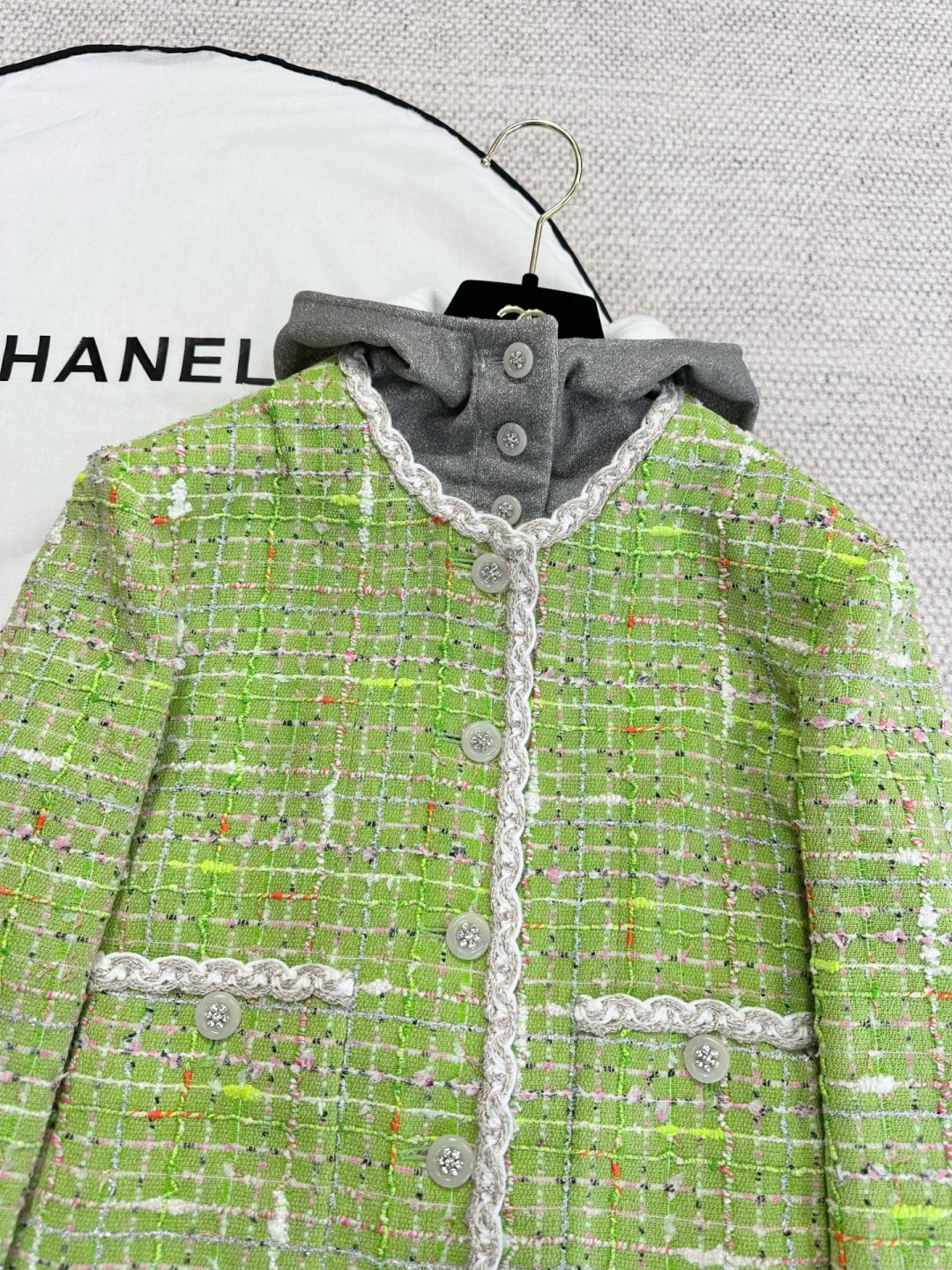 Miu Gray Sweatshirt Jacket