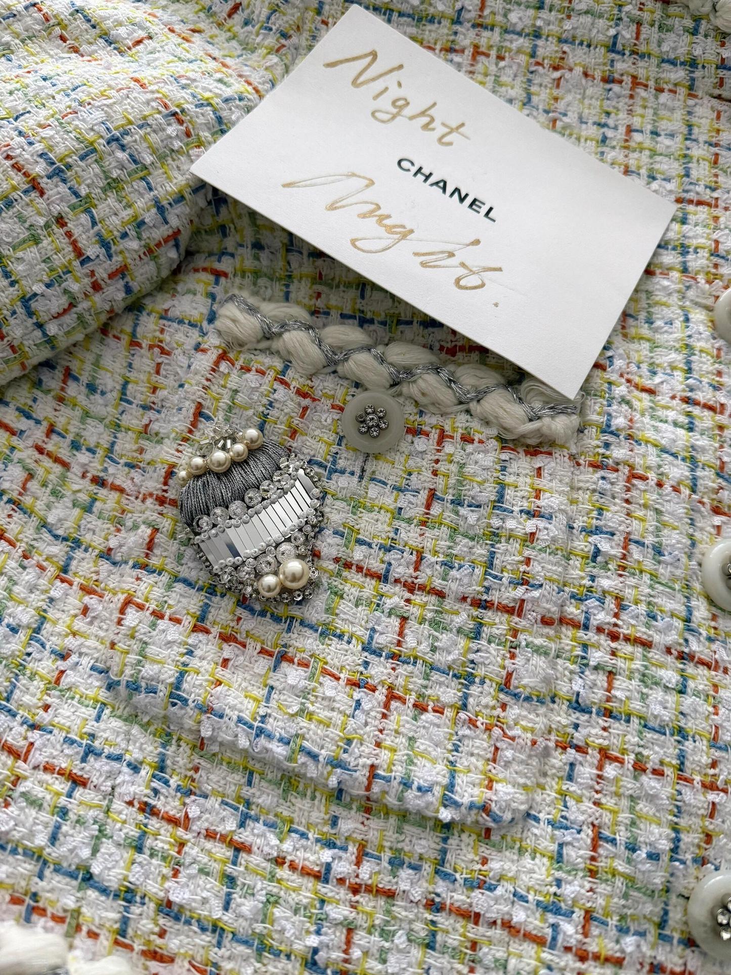 CHNEL Early Spring Embroidered Pocket Jacket