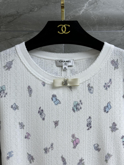 CHANE Painted Floral Bottom Shirt