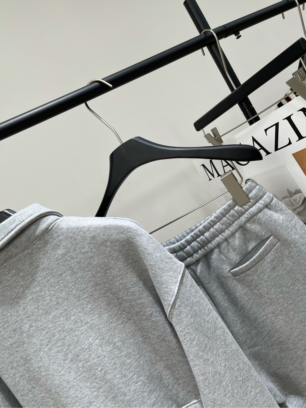 Miu Light Gray Leather Curry Monogram Set