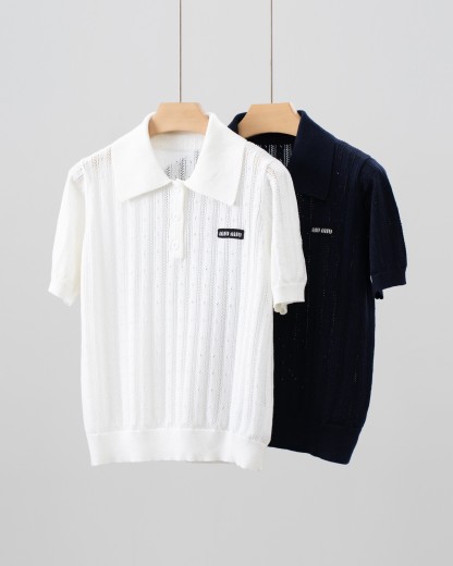 Miu knit polo short sleeve