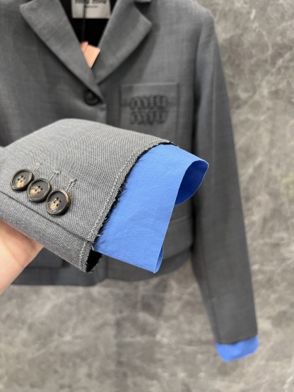 MIU blazer with blue trim