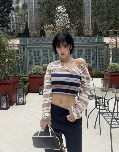 Miu Striped Halter Top