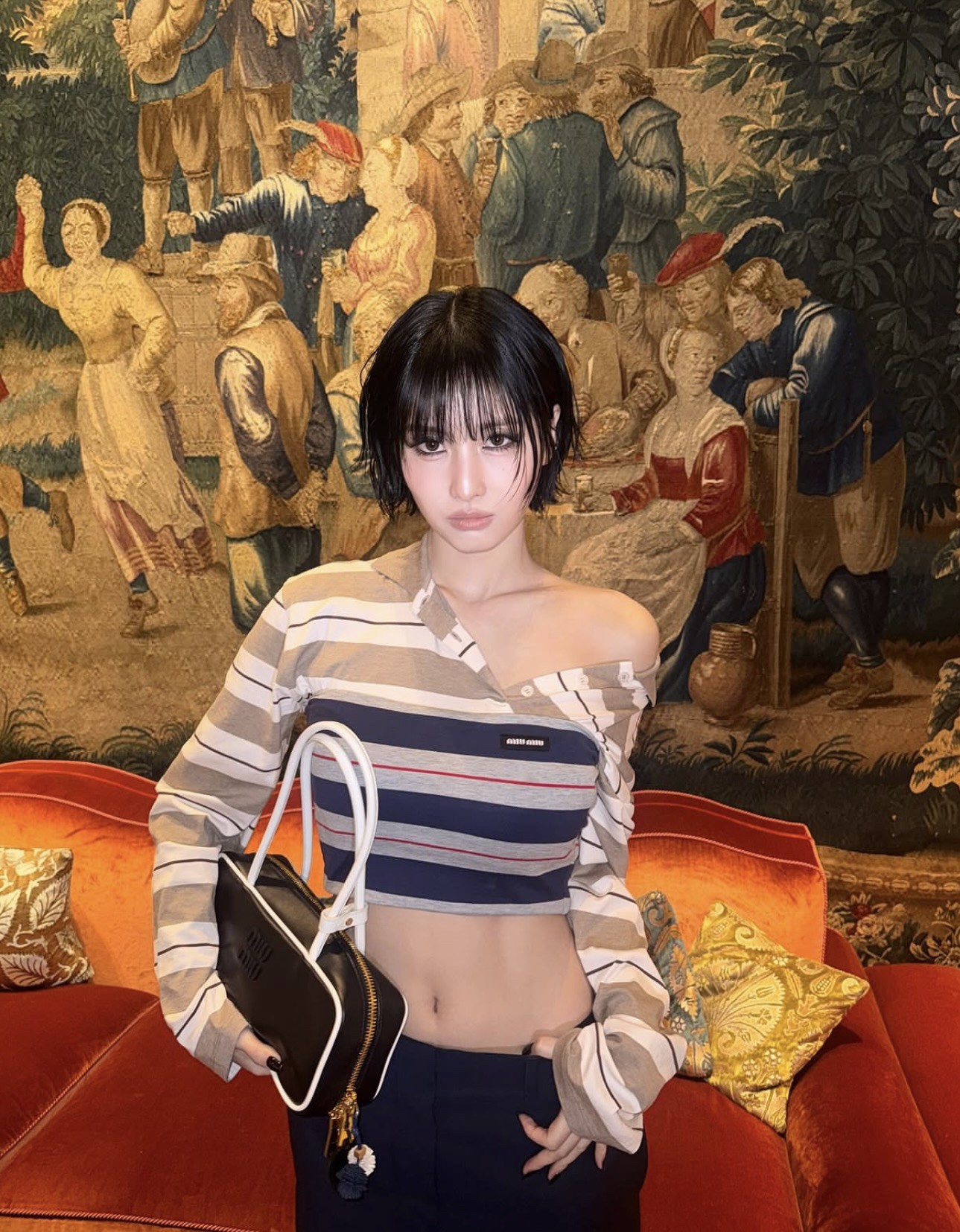 Miu Striped Halter Top