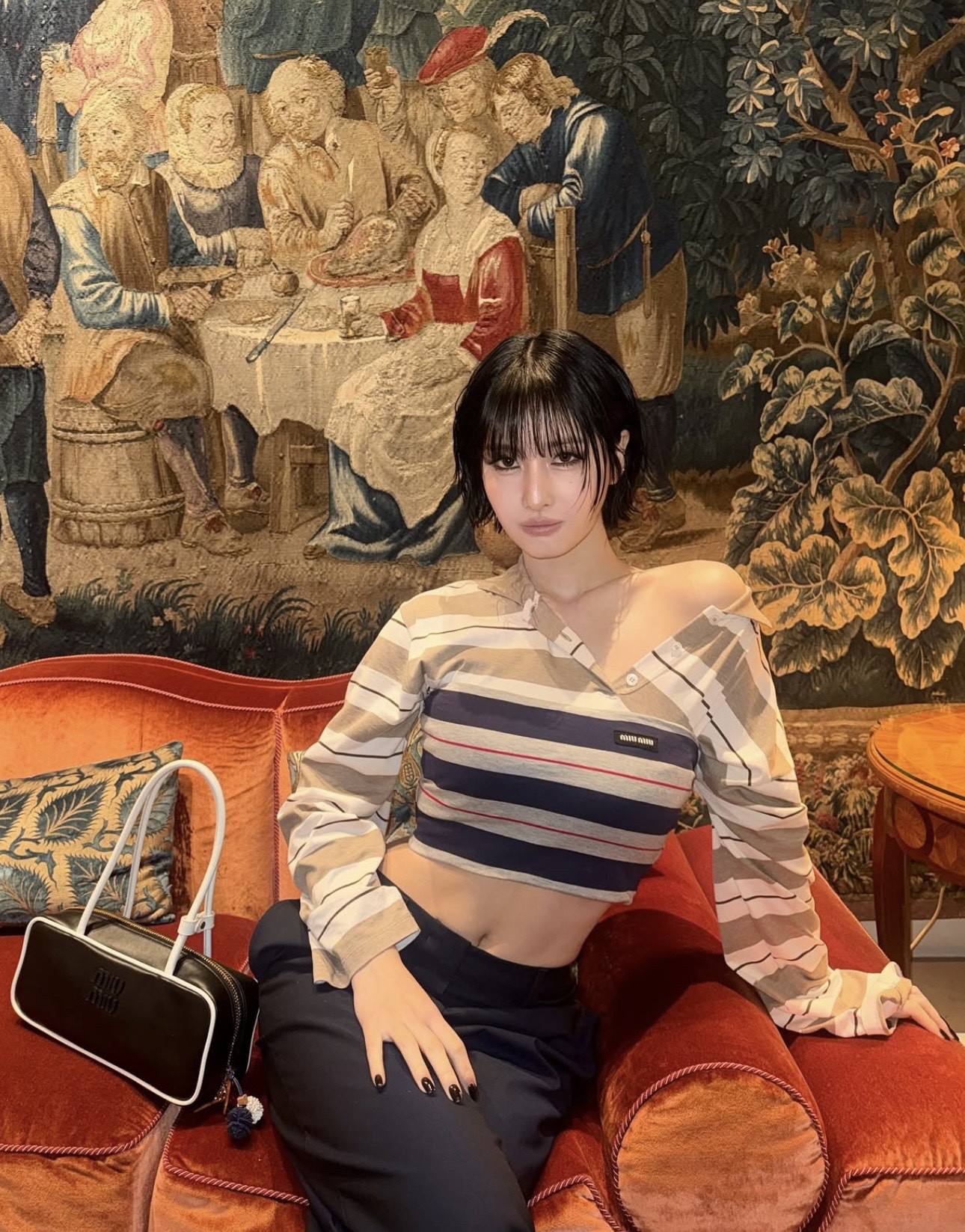 Miu Striped Halter Top