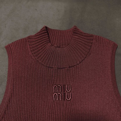 MIU Curry Knit Vest