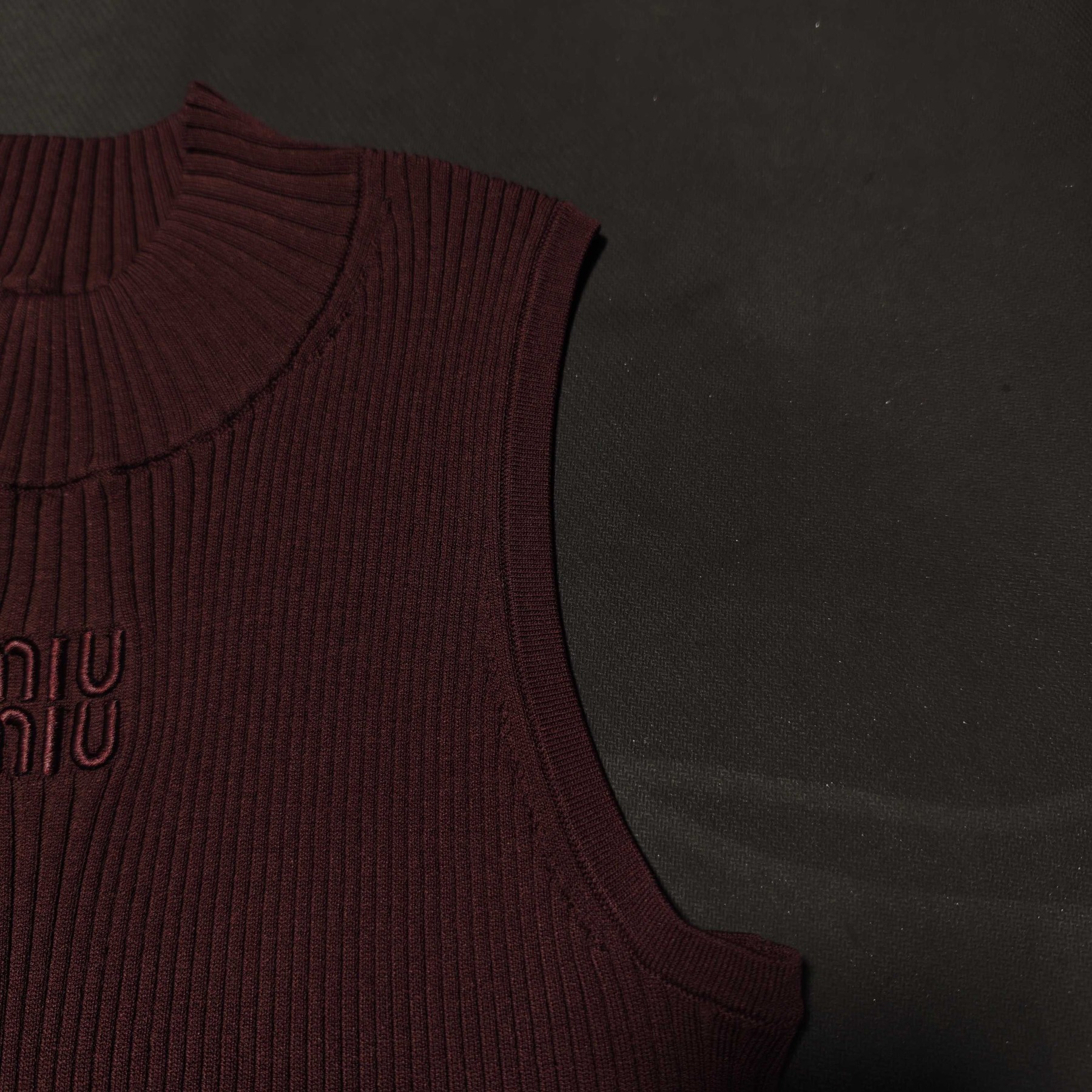 MIU Curry Knit Vest