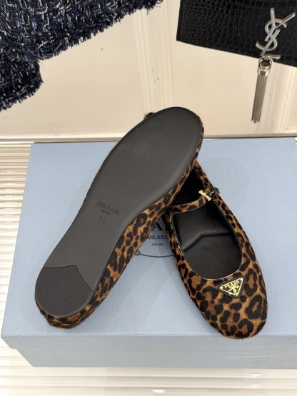 Prad Leopard Studded Shoes