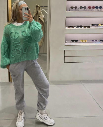 Loew Green Seahorse Cutout Sweater