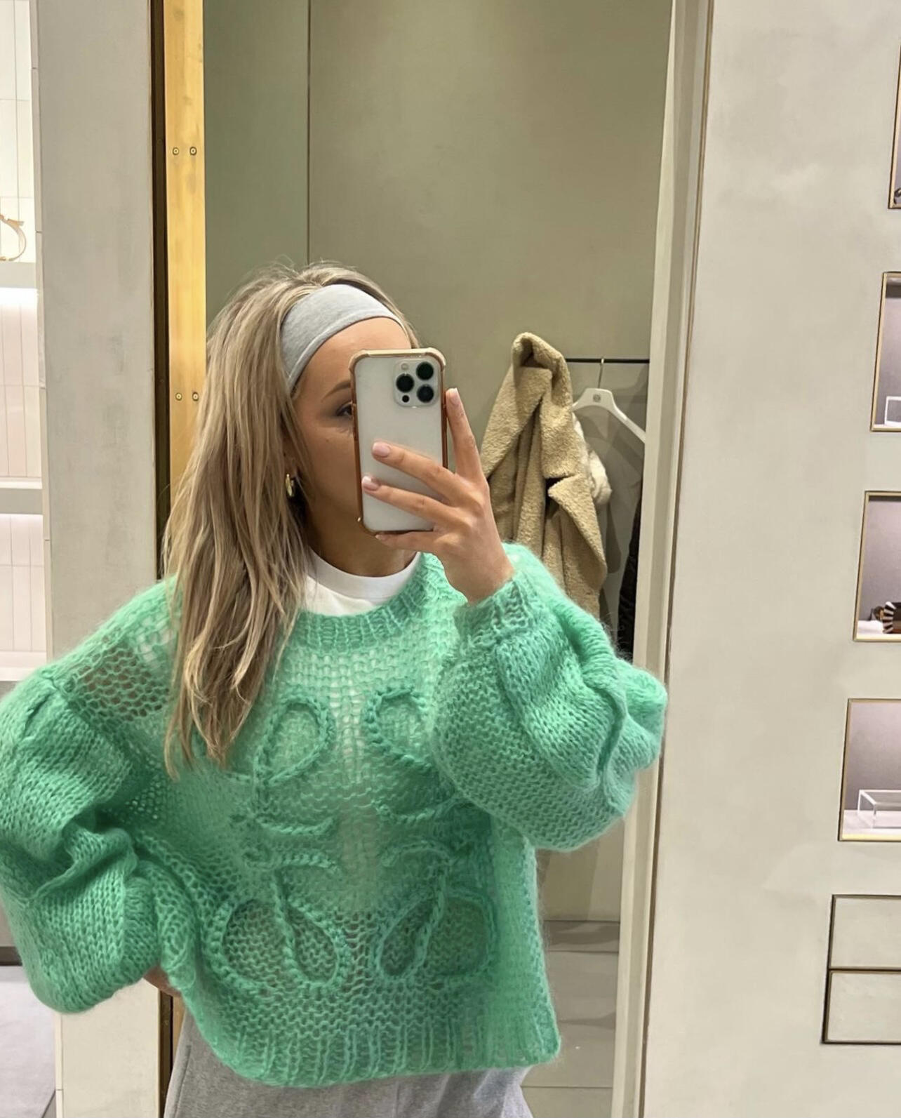 Loew Green Seahorse Cutout Sweater