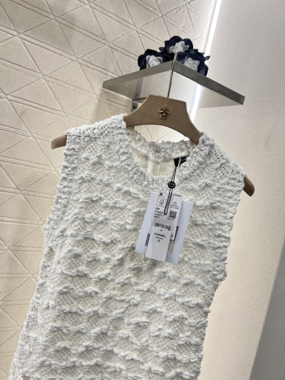 CHANE25SS Knitted Vest Dress