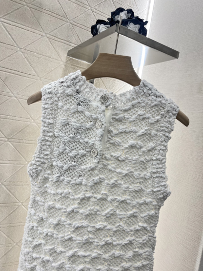 CHANE25SS Knitted Vest Dress