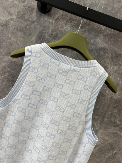 GUCC25SS Sleeveless Knit Vest Dress