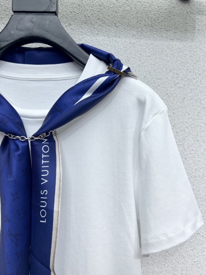 Louis Vuit25SS White Short Sleeve T-Shirt