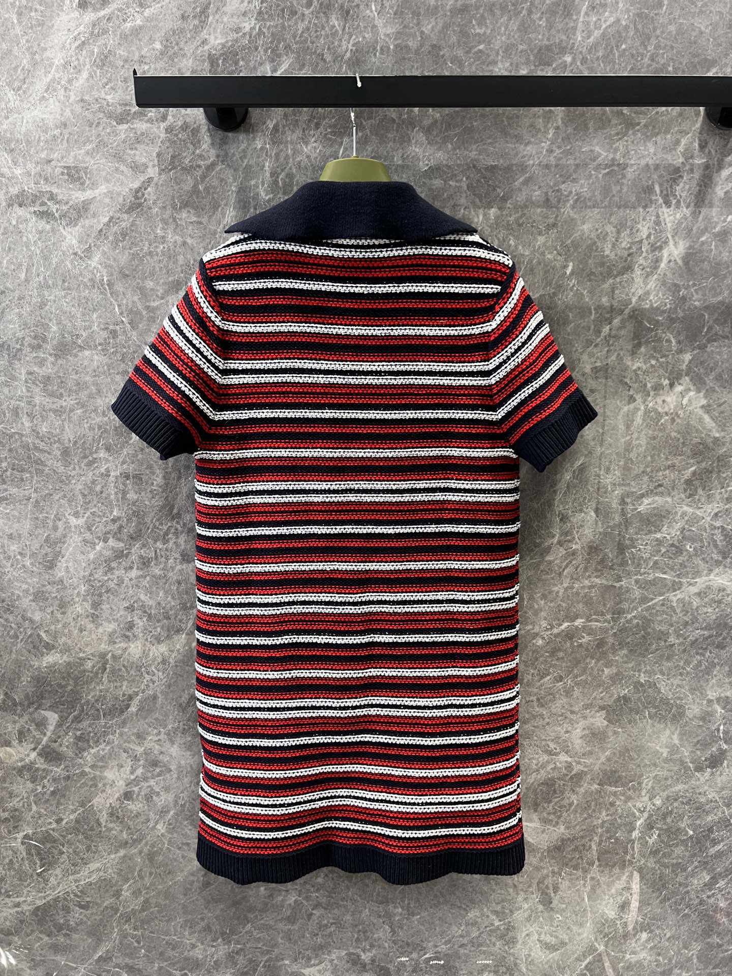 Gucc25SS vintage black, white and red colourway knit dress