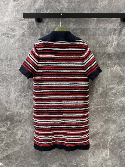 Gucc25SS vintage black, white and red colourway knit dress