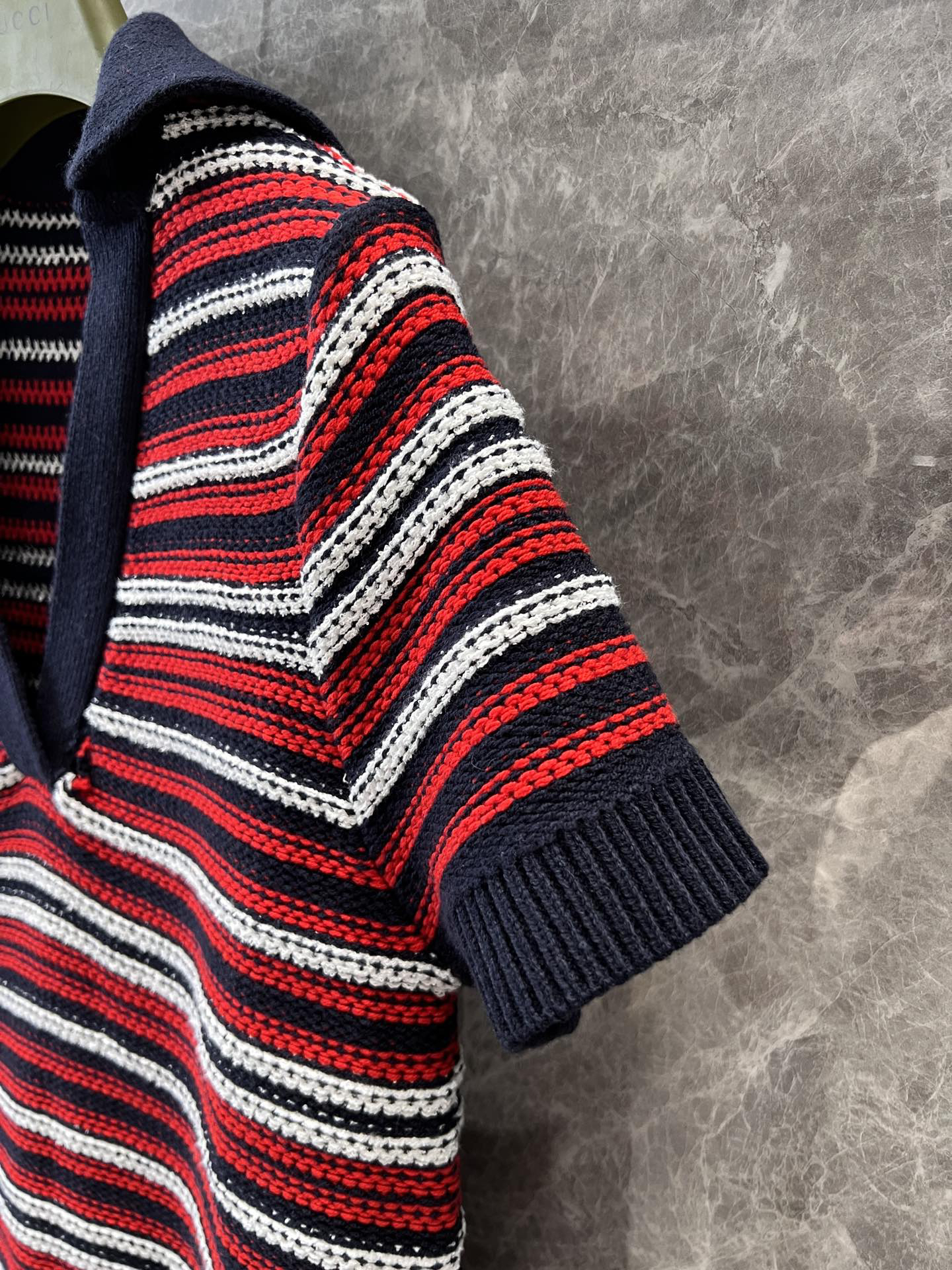 Gucc25SS vintage black, white and red colourway knit dress