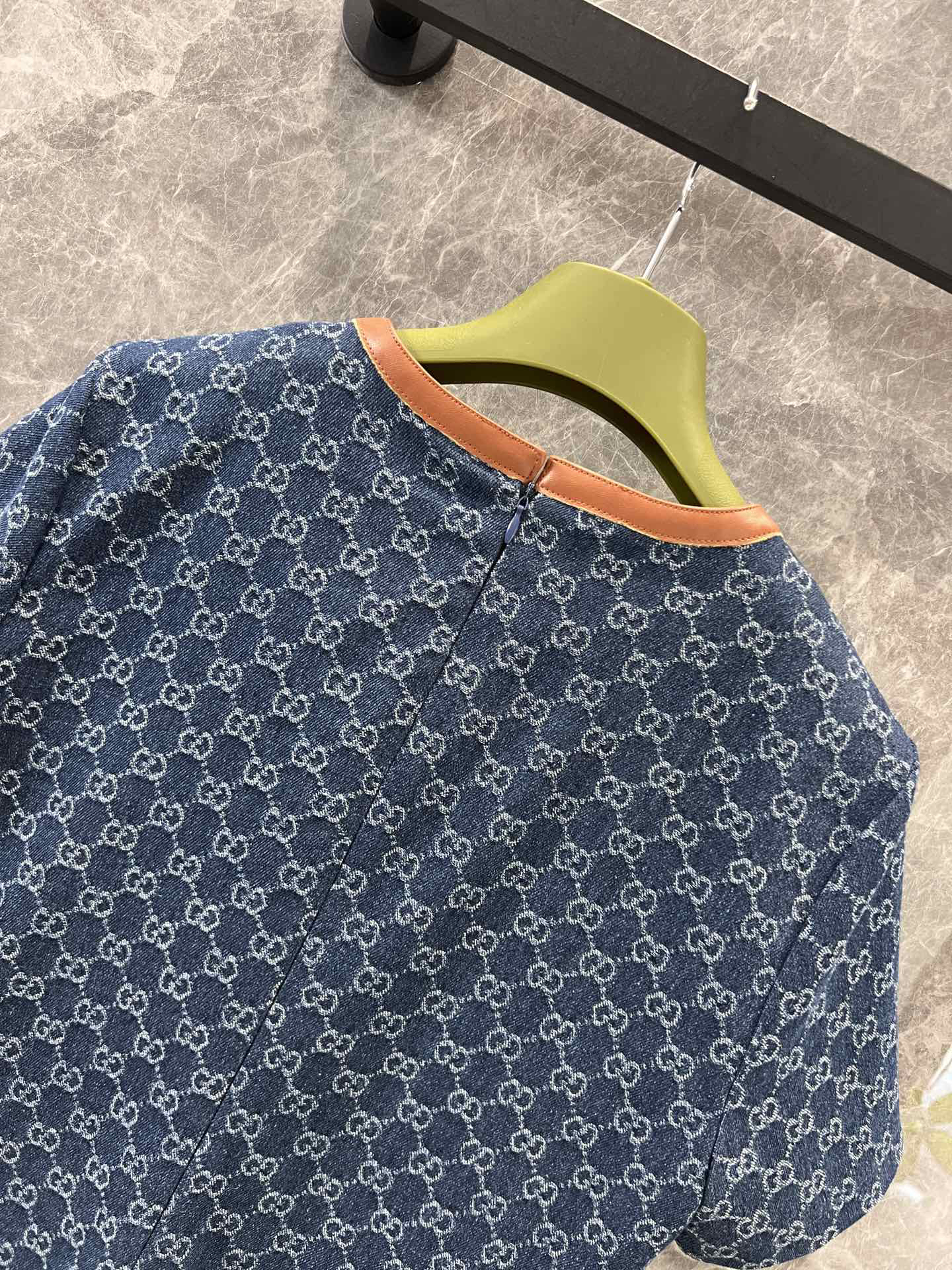 GUCC25SS Classic Double G Old Flower Round Neck Dress