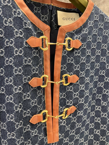 GUCC25SS Classic Double G Old Flower Round Neck Dress