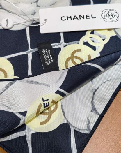 CHANE90x90cm Camellia Twill Silk Square Scarf