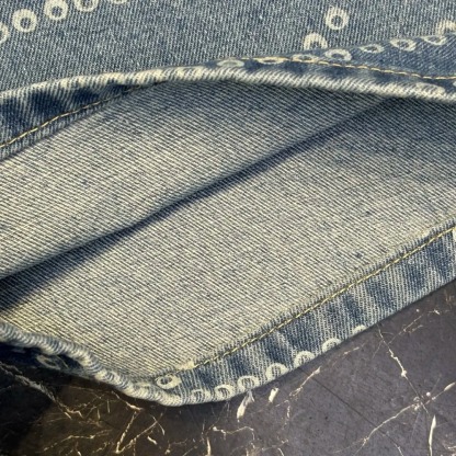 CHAN25SS Printed Denim Shorts