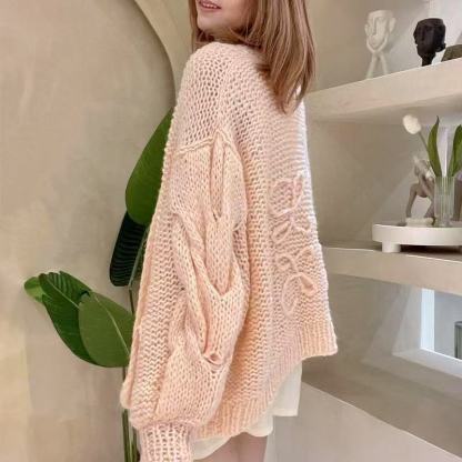 LEW Hollow-out knitted cardigan